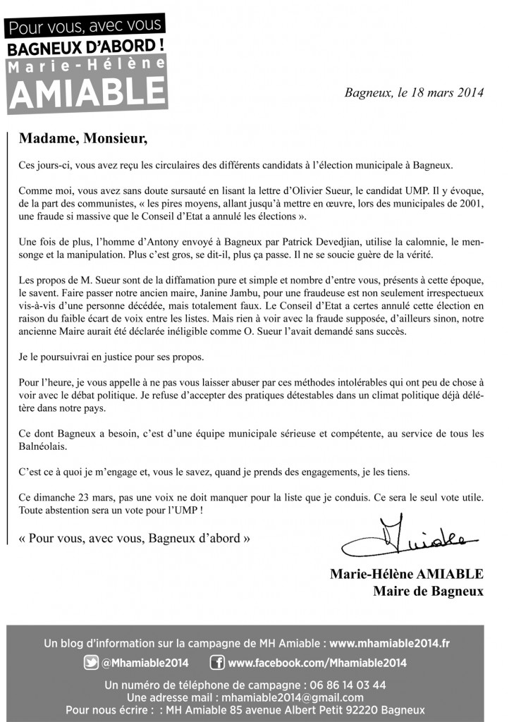 Dimanche 23 mars  2014, venez voter !