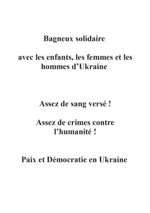Tribune des élu.es du groupe EELV et Citoyen.nes,  Bagneux infos, avril 2022