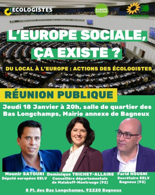 Réunion publique du groupe local des Ecologistes de Bagneux (EELV et citoyen.nes)