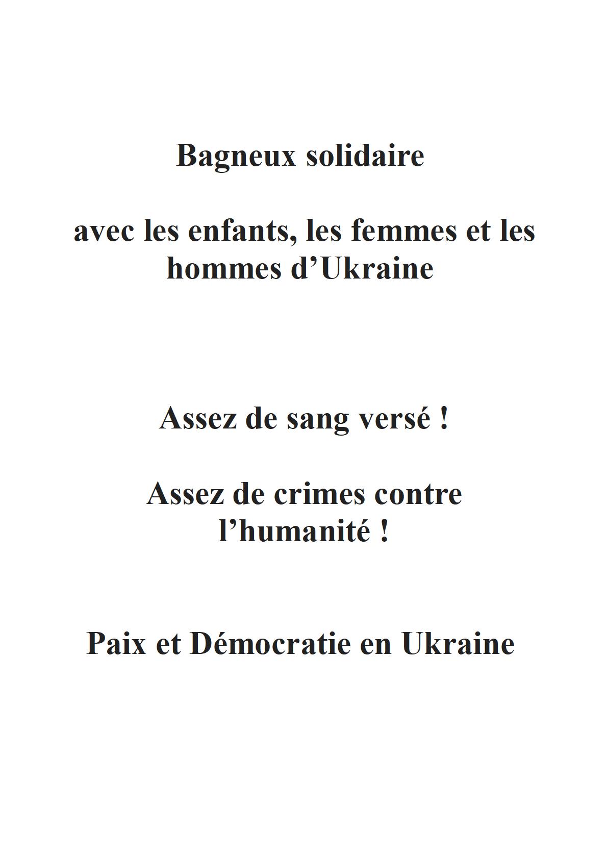 Tribune des élu.es du groupe EELV et Citoyen.nes,  Bagneux infos, avril 2022